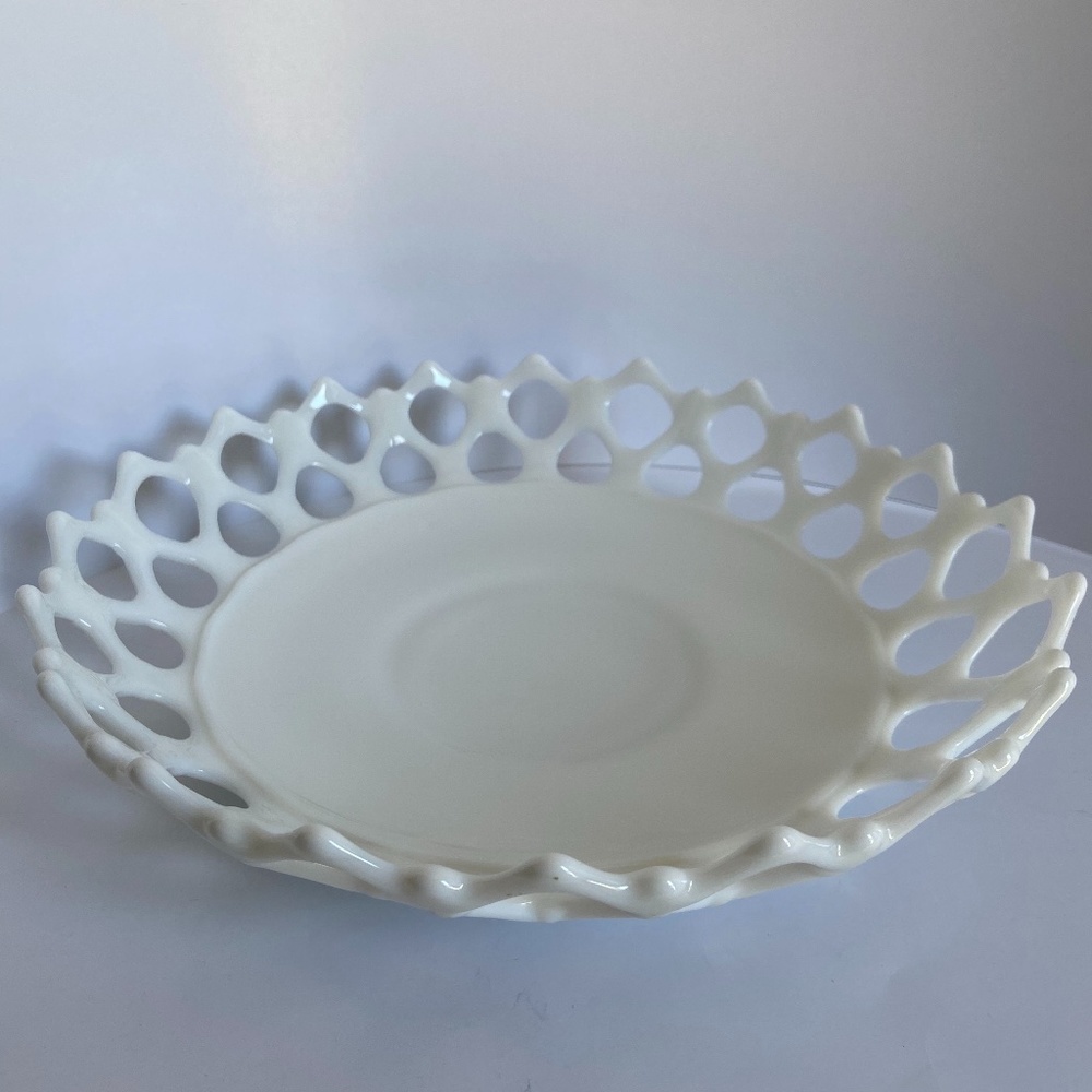 West Moreland Milk Glass Compote